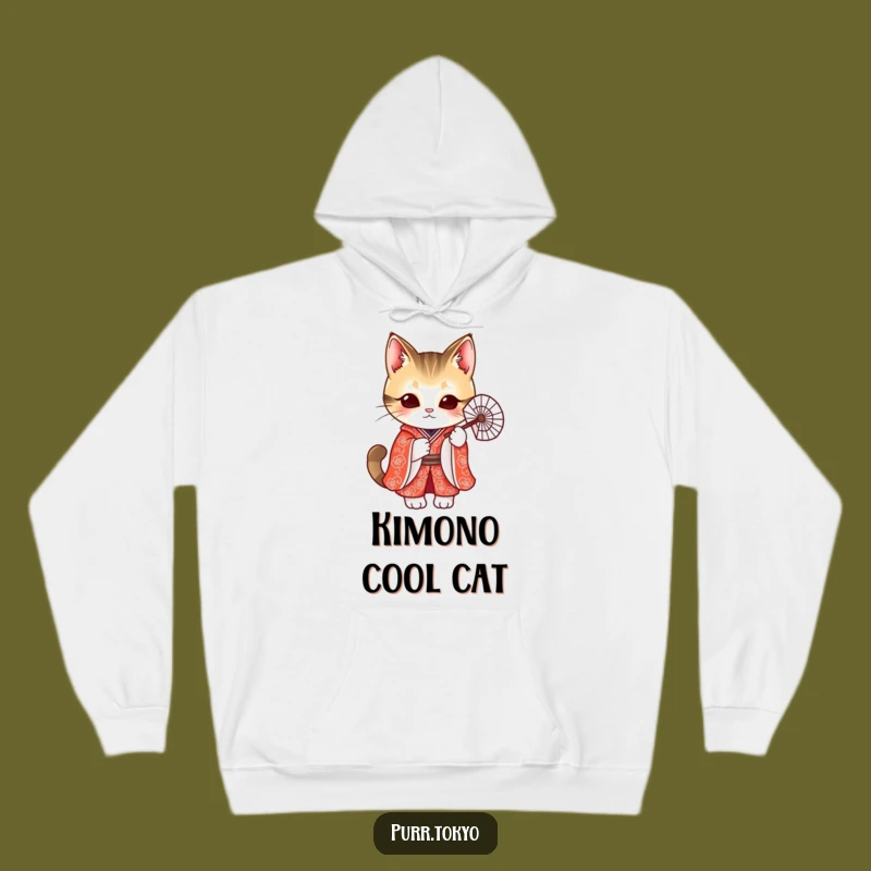 Funny Cat Kimono Hoodie - Cozy Feline Fan Apparel, Warm and Stylish Funny Gift